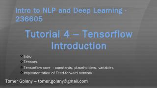 Intro to NLP and Deep Learning - 236605 - Web...