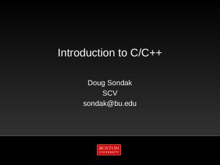 Introduction to C/C++