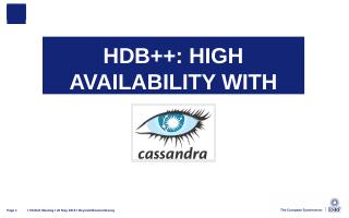 Introduction to Cassandra - TANGO Controls