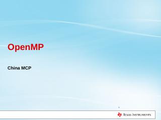 Keystone OpenMP Overview