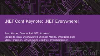 Learn. Imagine. Build. .NET Conf - Channel 9