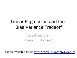 Linear Regression - People @ EECS at UC Berkeley