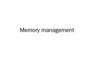 Linux memory management