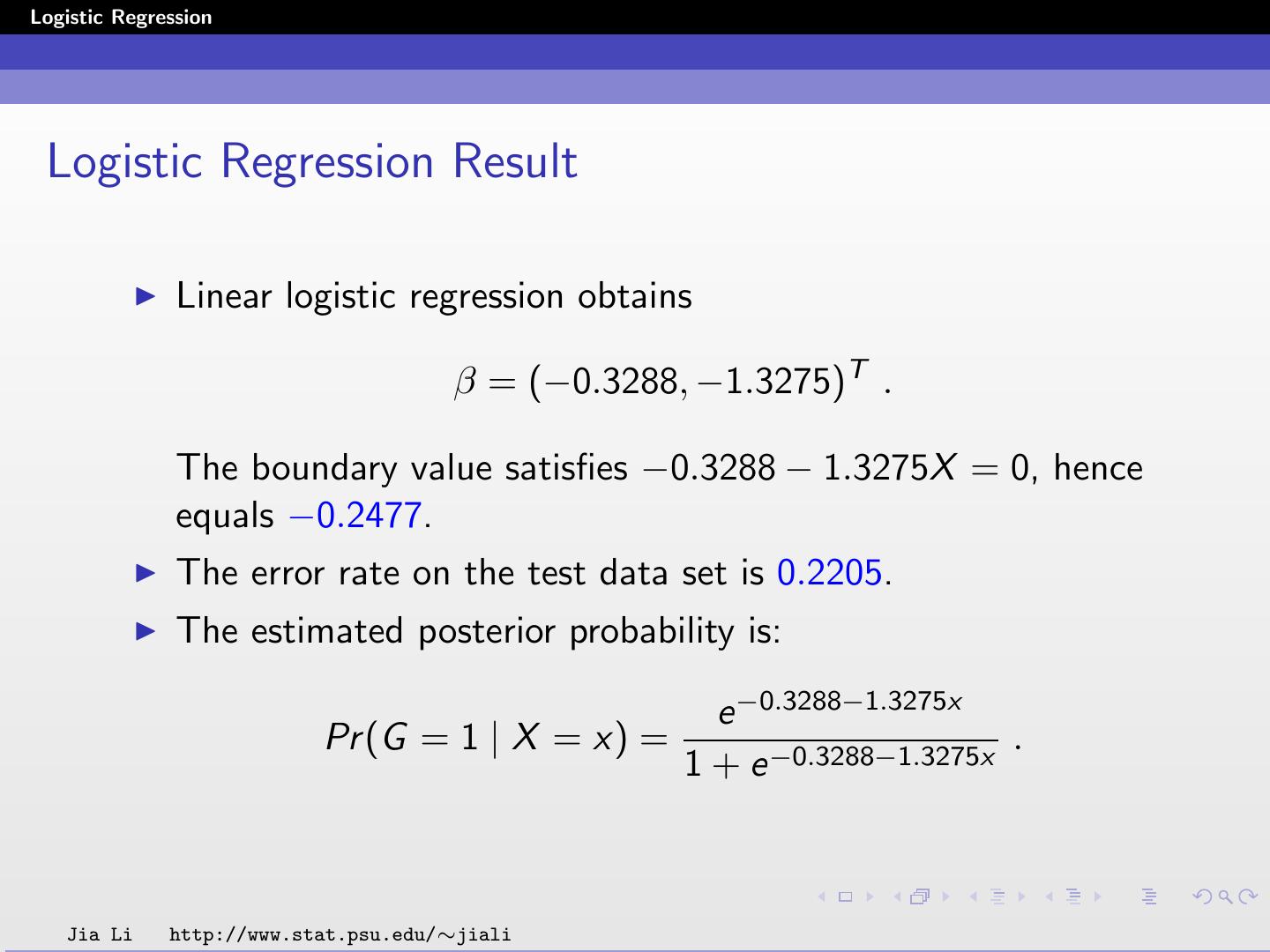 logistic regression