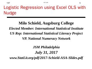 Logistic Regression using Excel OLS with Nudg...