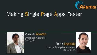 Making Single Page Apps Faster