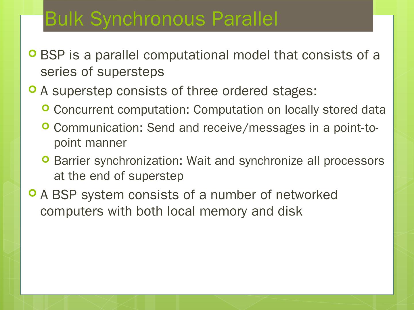 MAP / REDUCE RDDs BSP Bilkent University Computer Engineering