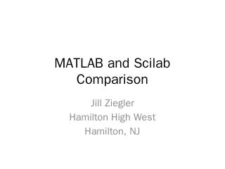 MATLAB and SciLab Comparison - ResearchGate