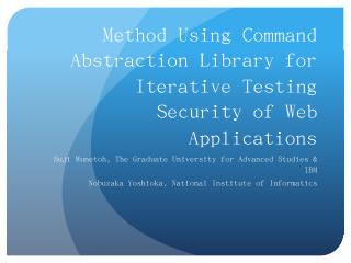 Method Using Command Abstraction Library for ...