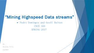 Mining HighSpeed Data streams