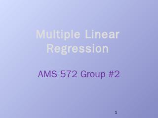 Multiple Linear Regression - Applied Mathemat...