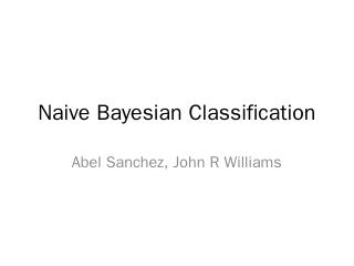 Naive Bayesian Document Classification