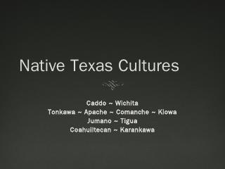 Native Texas Cultures