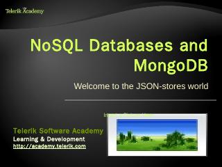 NoSQL Databases and MongoDB - Telerik Academy