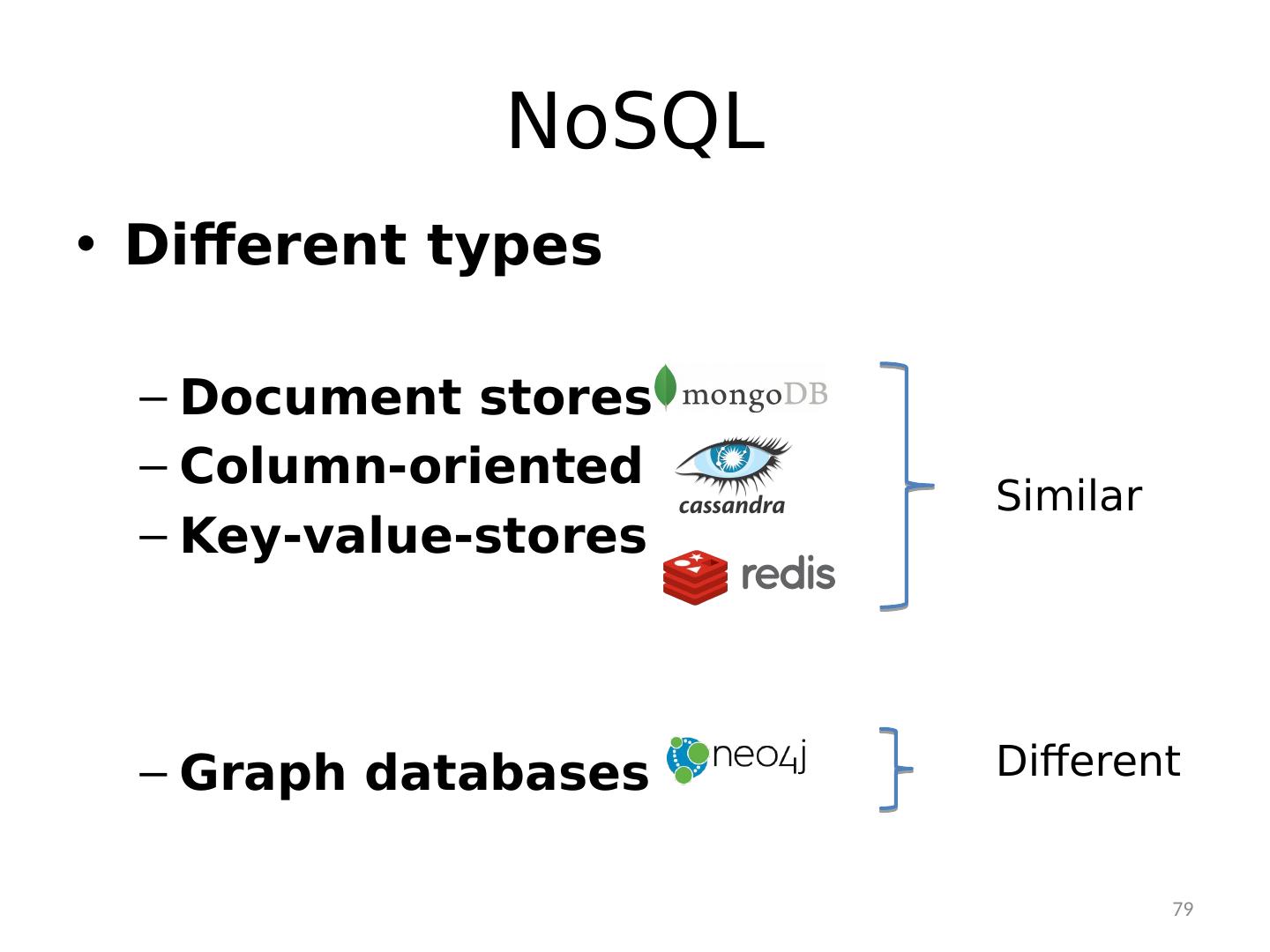 NoSQL v.s. NewSQL