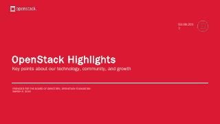 OpenStack Highlights