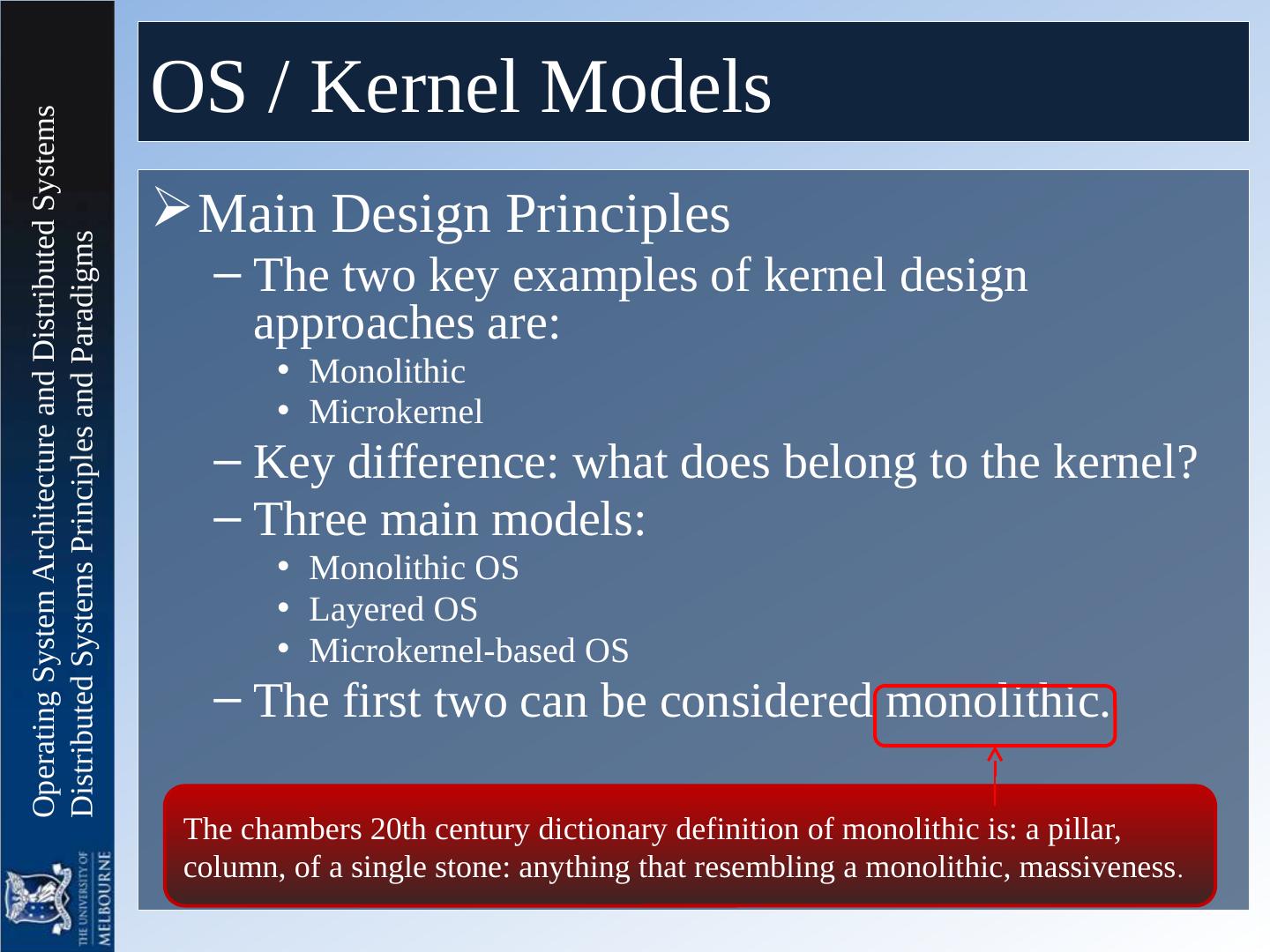 Operating System Architecture and Distributed The CLOUDS Lab