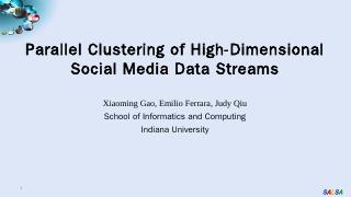 Parallel Clustering of High-Dimensional Socia...