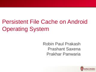 Persistent File Cache on Android Operating Sy...