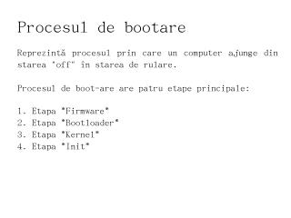 Procesul de boot