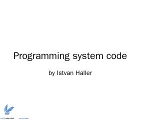 Programming system code