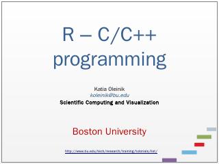 R Data Analysis and Calculations - Boston Uni...