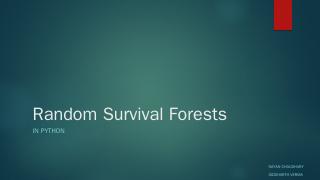 Random Survival Forests - GitHub Pages