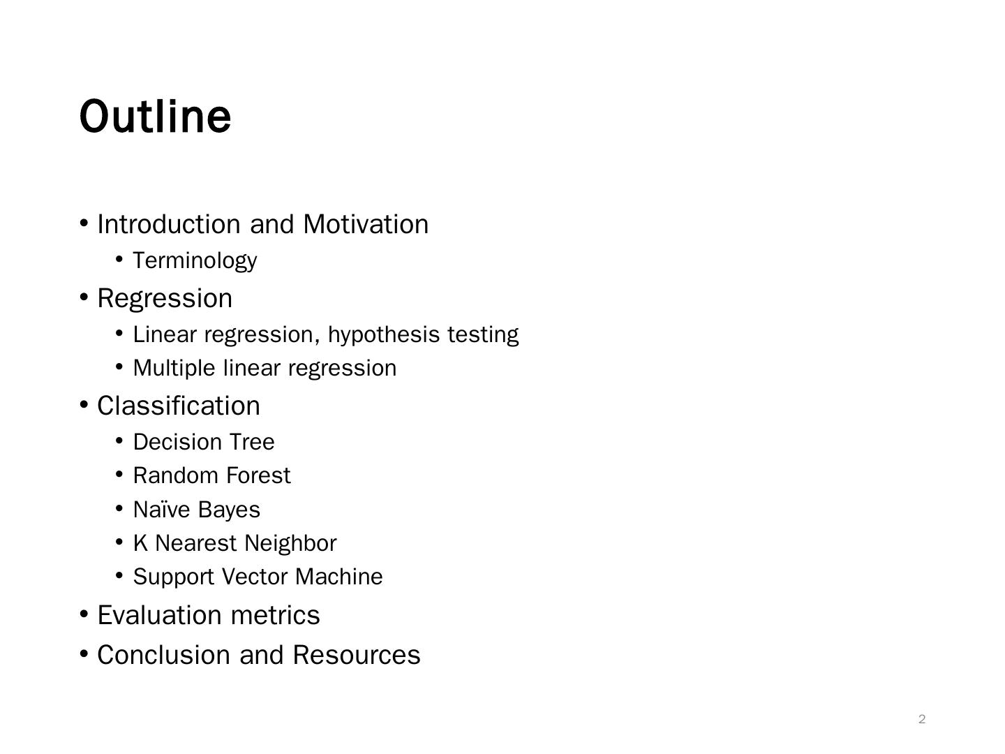 Regression and Classification