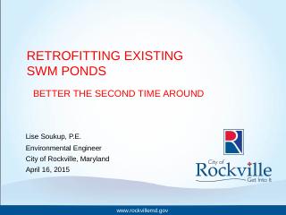 Retrofitting Existing SWM Ponds