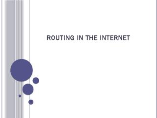 Routing in the internet