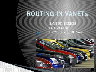 routing in vanets - University of Ottawa