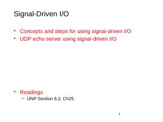 Signal driven IO