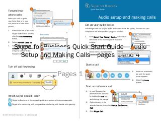 SkypeforBusinessQuickStartGuide-AudioSetupand...