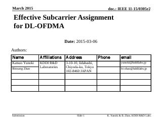 Subcarrier assignment for DL-OFDMA