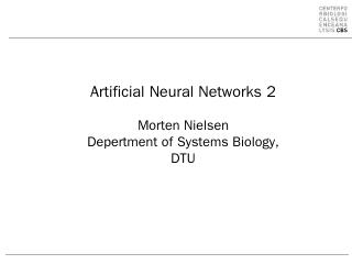 Training of artificial neural networks.