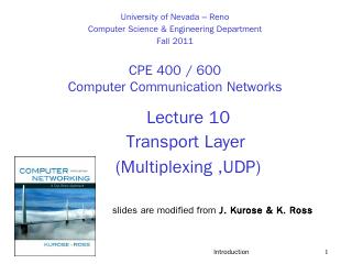 Transport Layer - Department of Computer Scie...