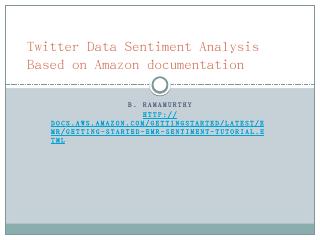 Twitter Data Sentiment Analysis Based on Amaz...