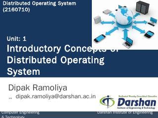 Unit-1:Distributed Operating System - Darshan...