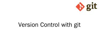 Version control with git